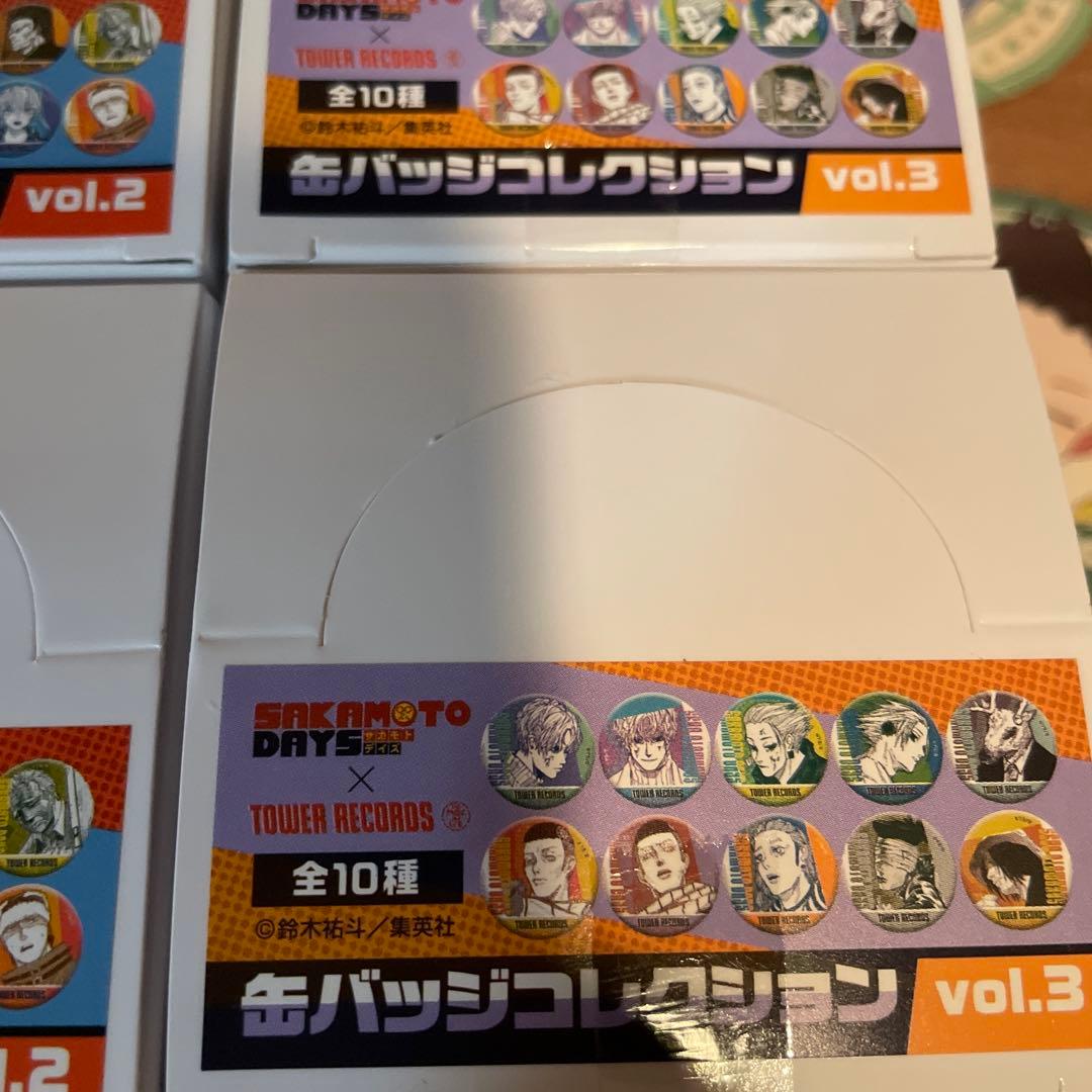 サカモトデイズ 缶バッジコレクション タワレコ 各5box 合計15box