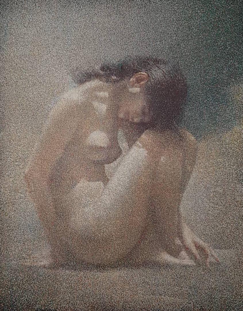 松澤茂雄、「微光」、希少画集の額装画、人気作品