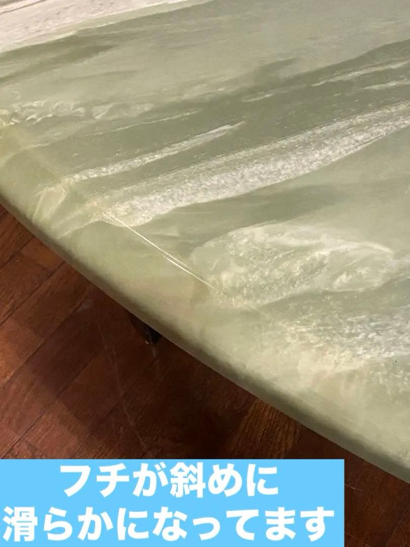 希少♦️グリーン♦️高級 大理石 ヴィンテージ オーバル型 ローテーブル♦️引き取り