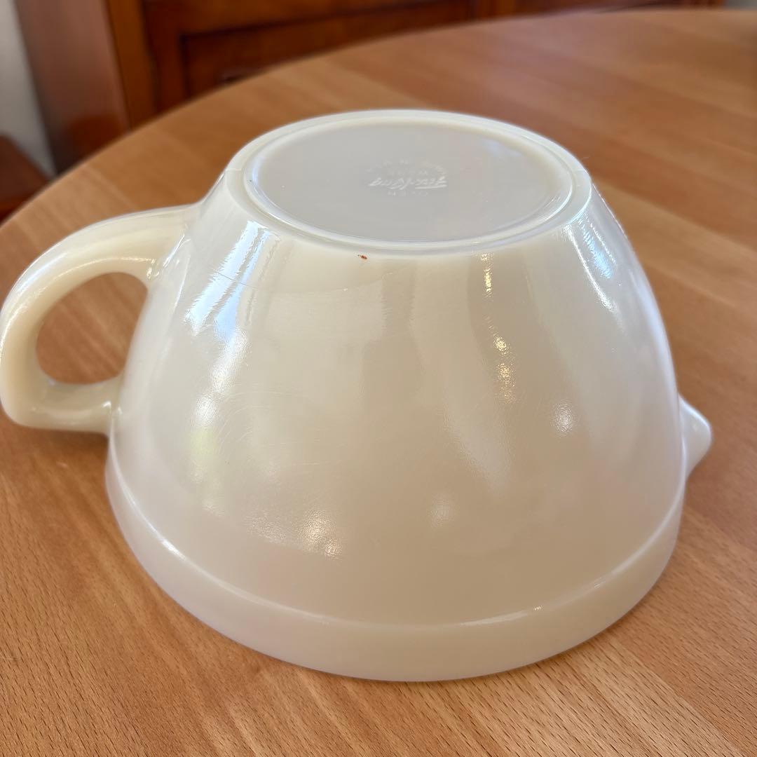 《ファイヤーキング》アイボリーバターボウル　デッドストック　ラベル付き