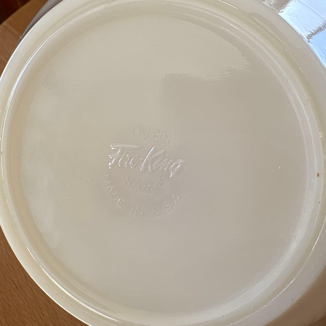 《ファイヤーキング》アイボリーバターボウル　デッドストック　ラベル付き