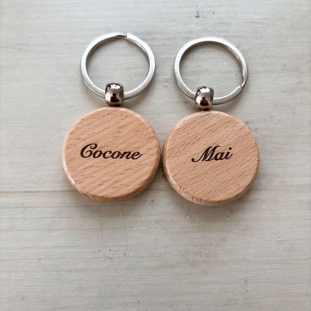 ぴののふりま様＊確認用 お名前入りオーダーメイド木製キーホルダー♫