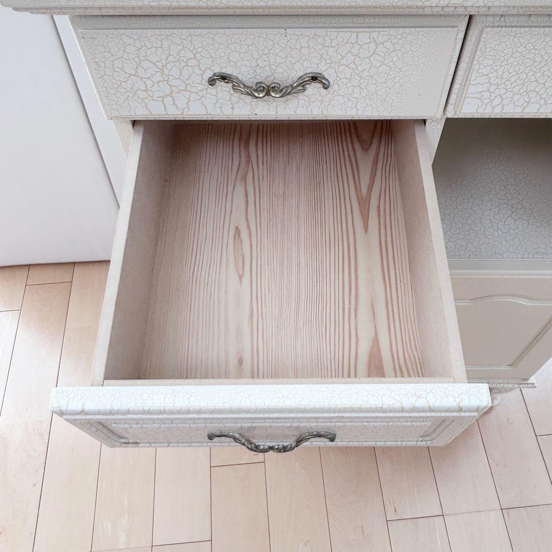 猫脚 フレンチアンティーク クラック加工 姫家具 ロココ調 サイド