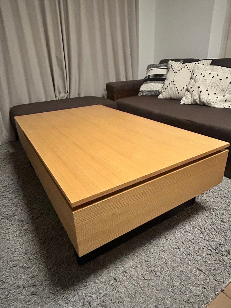 ※1/31まで掲載【LOWYA】センターテーブル ローデスク リフトアップ式