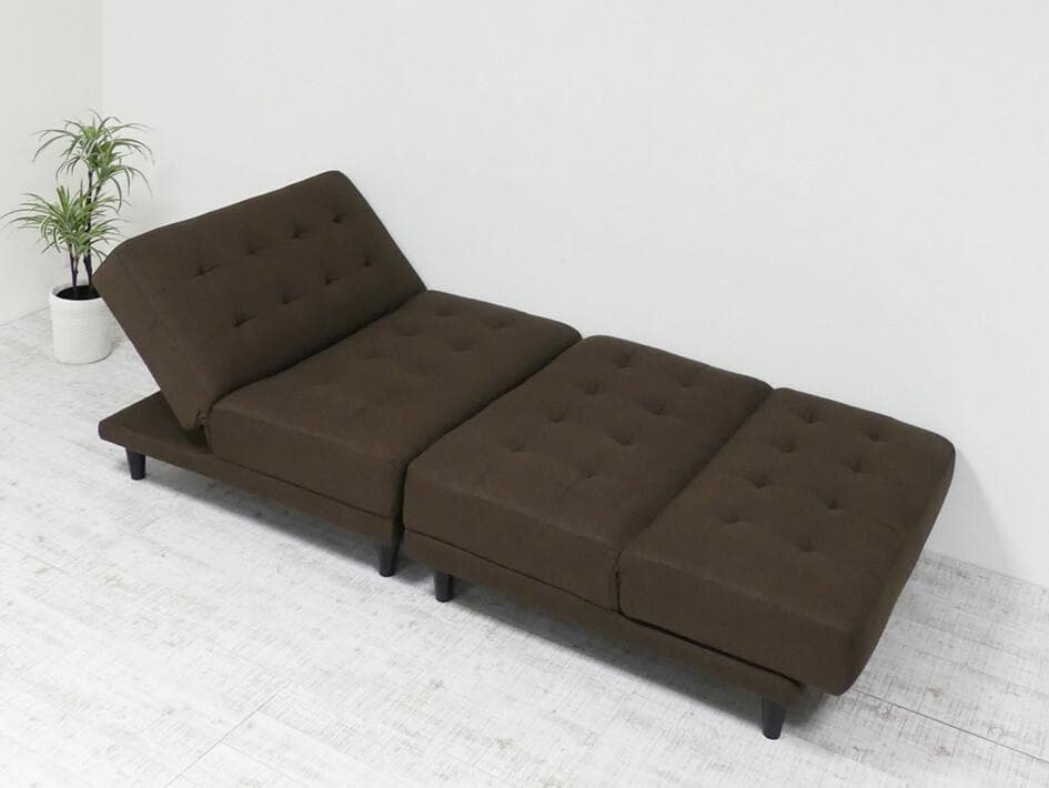 New離せるソファーベッド (チョコレート)　ブラウン　茶色系　　ソファベッド