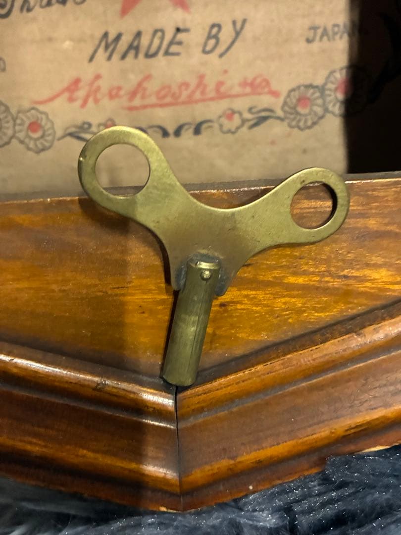 赤星時計 カレンダー機能付き 総欅造り 頭丸ゼンマイ 振り子時計 アンティーク