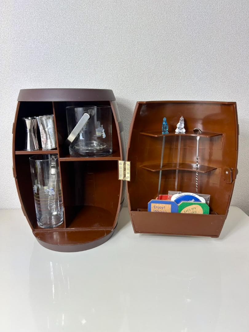 ★BOSTON CLUB　樽型収納ケース　水割りセット　希少　archive