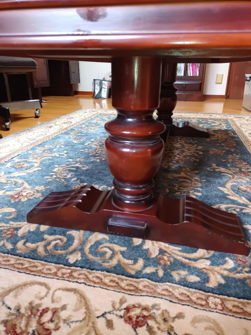 昭和レトロセンターテーブル 大理石柄木製