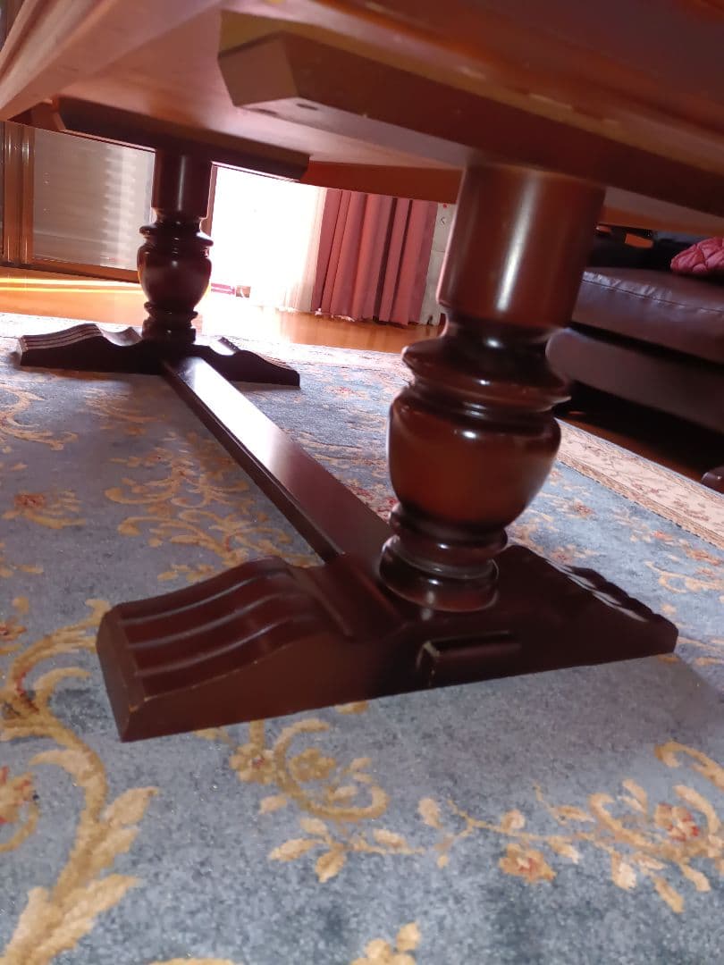 昭和レトロセンターテーブル 大理石柄木製