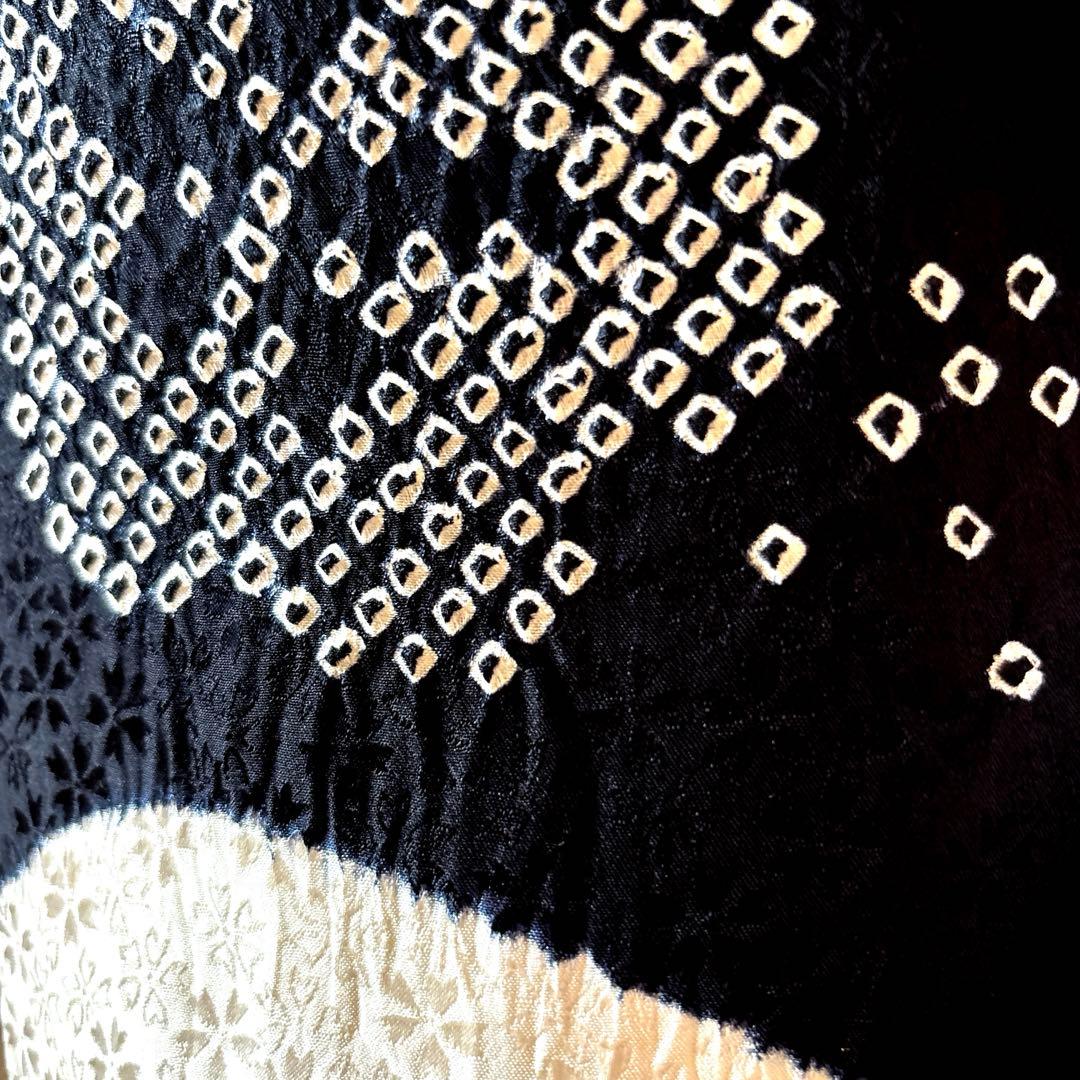 七五三　正絹　着物セット　７歳　部分絞り