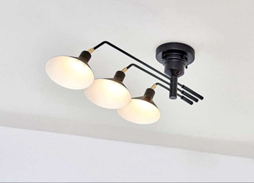 Ronne シーリングライト マットブラックゴールド