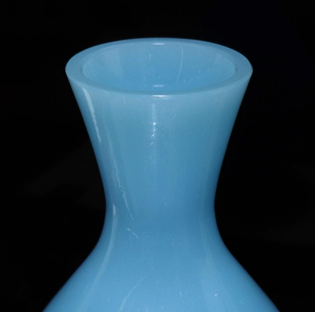 オールド・バカラ 珍品 レア型 17.8cm オパーリンクリスタル製 大型花瓶