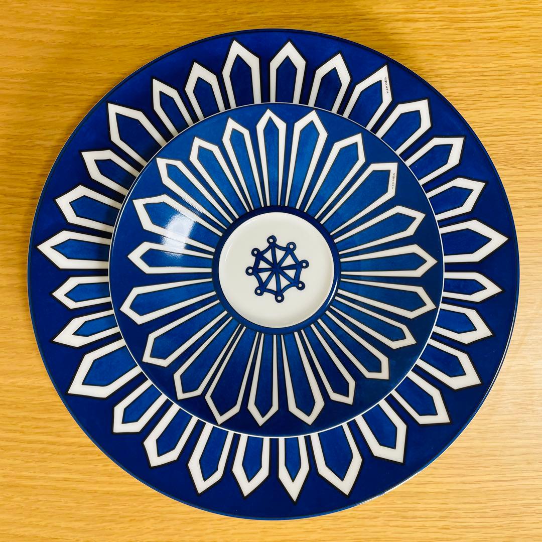 廃盤 美品】エルメス ブルーダイユール ディナープレート 27cm - メルカリ