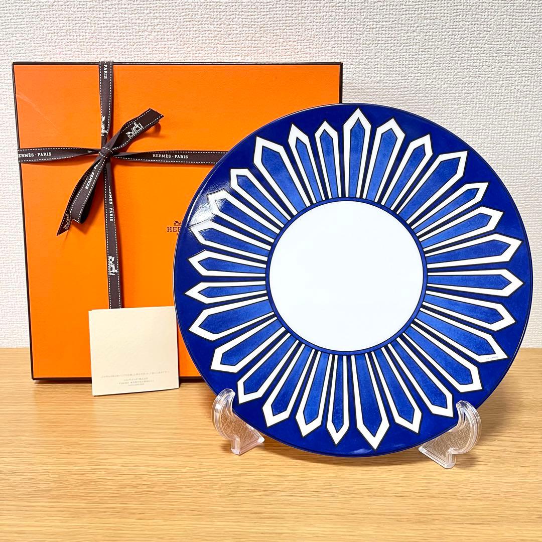 廃盤 美品】エルメス ブルーダイユール ディナープレート 27cm - メルカリ