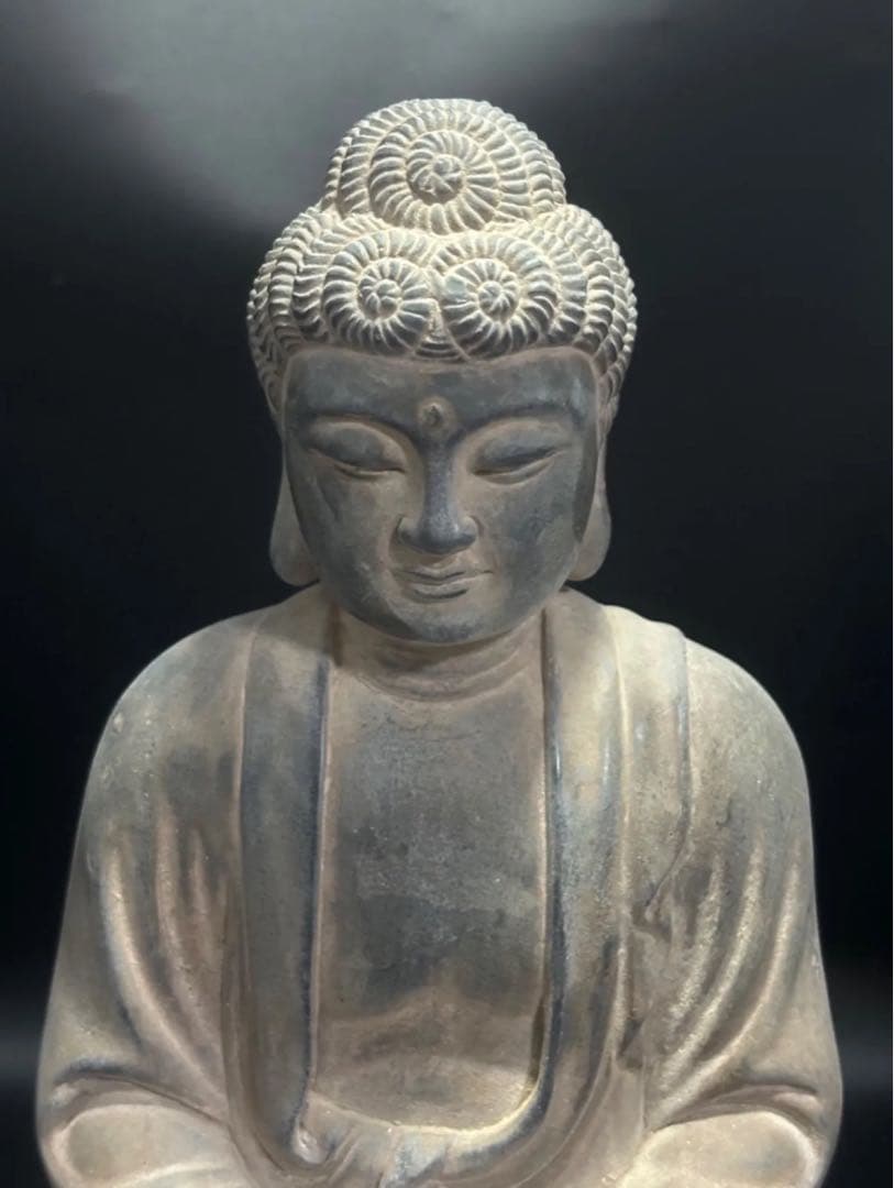 仏教　石仏 如来 細工彫刻 釈迦 縁起物 お釈迦様 釈迦如来 石彫仏像