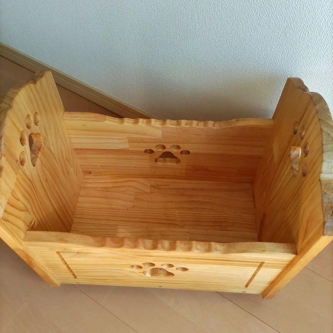 カントリー家具　物入れ　キャスター付き　ボックス　足跡