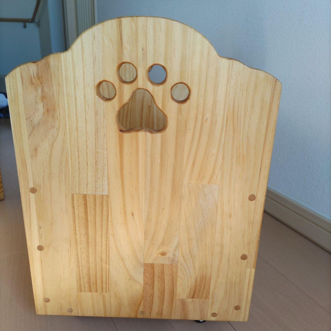 カントリー家具　物入れ　キャスター付き　ボックス　足跡