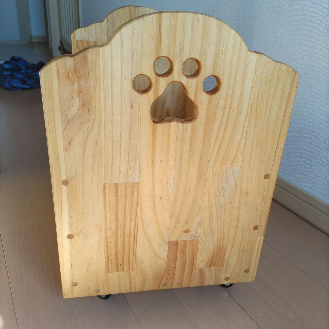 カントリー家具　物入れ　キャスター付き　ボックス　足跡