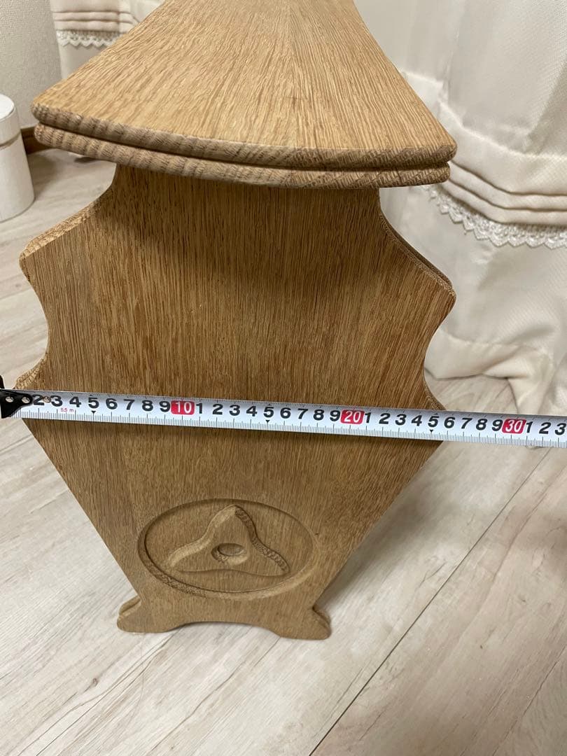 ビンテージ アンティーク　サイドテーブル マガジンラック　剥離　ラタン