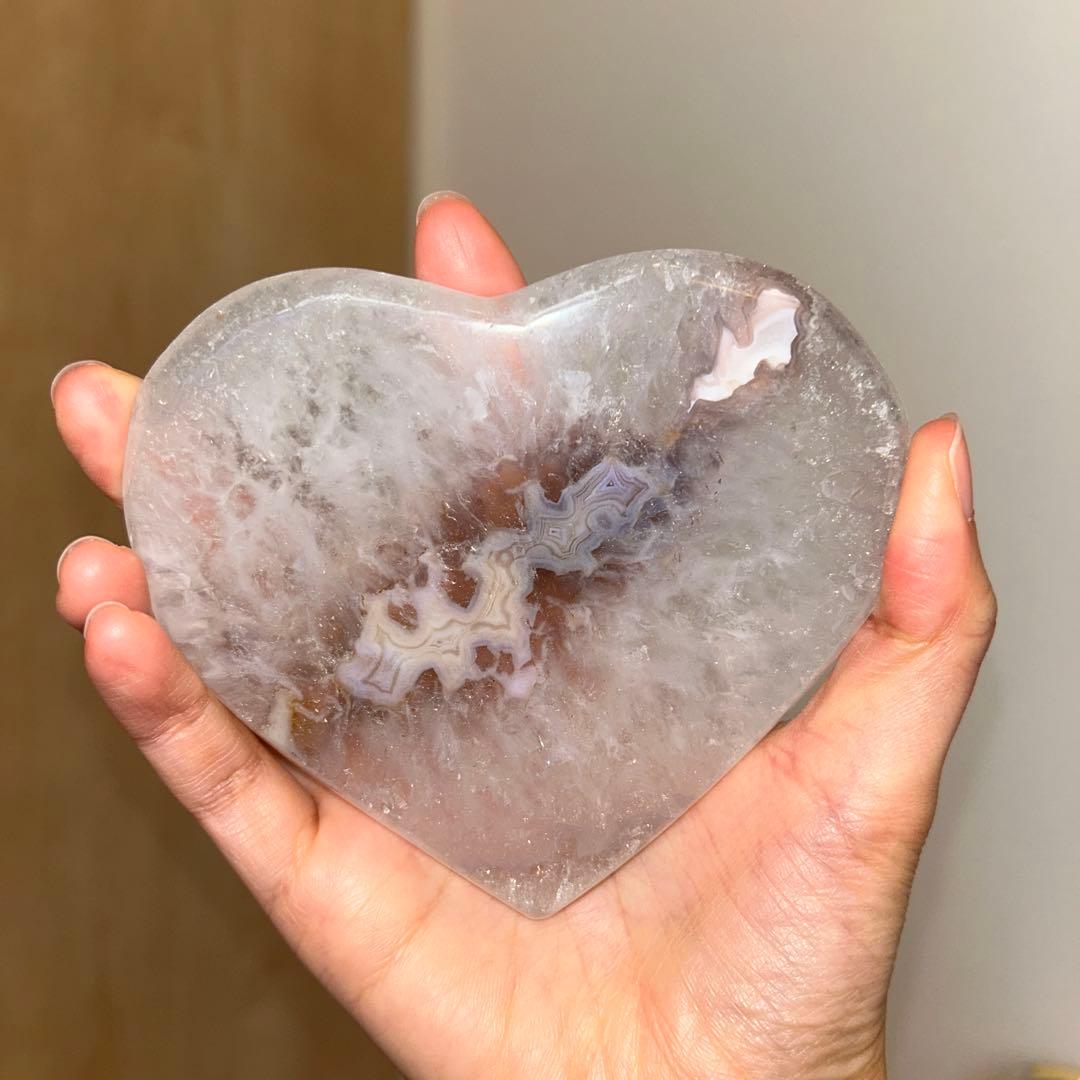 専用台座付き 瑪瑙 ハート bigサイズ