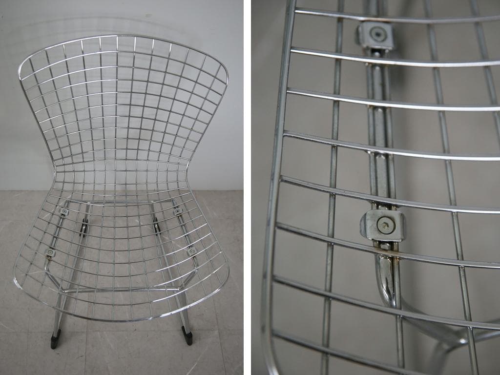 イタリアアンティークワイヤーチェア/ベルトイアstyleチェア(84-120-1