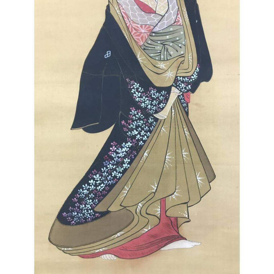 模写/鳥文斎栄之/美人画/花魁/掛軸☆宝船☆AK-405 - メルカリ