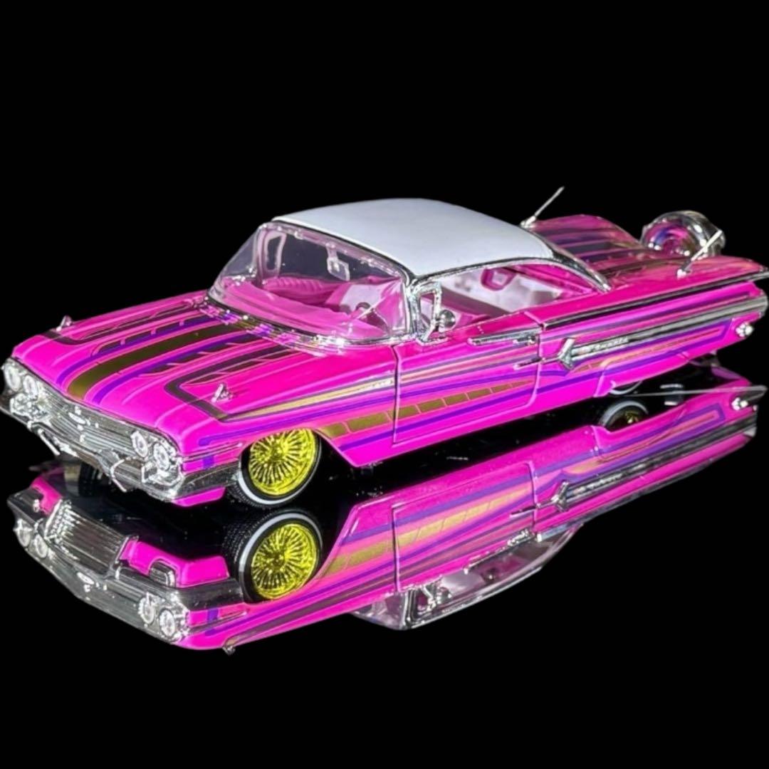 Jada Toys《 '60 シボレー インパラ ローライダー 桃 》 #開封品