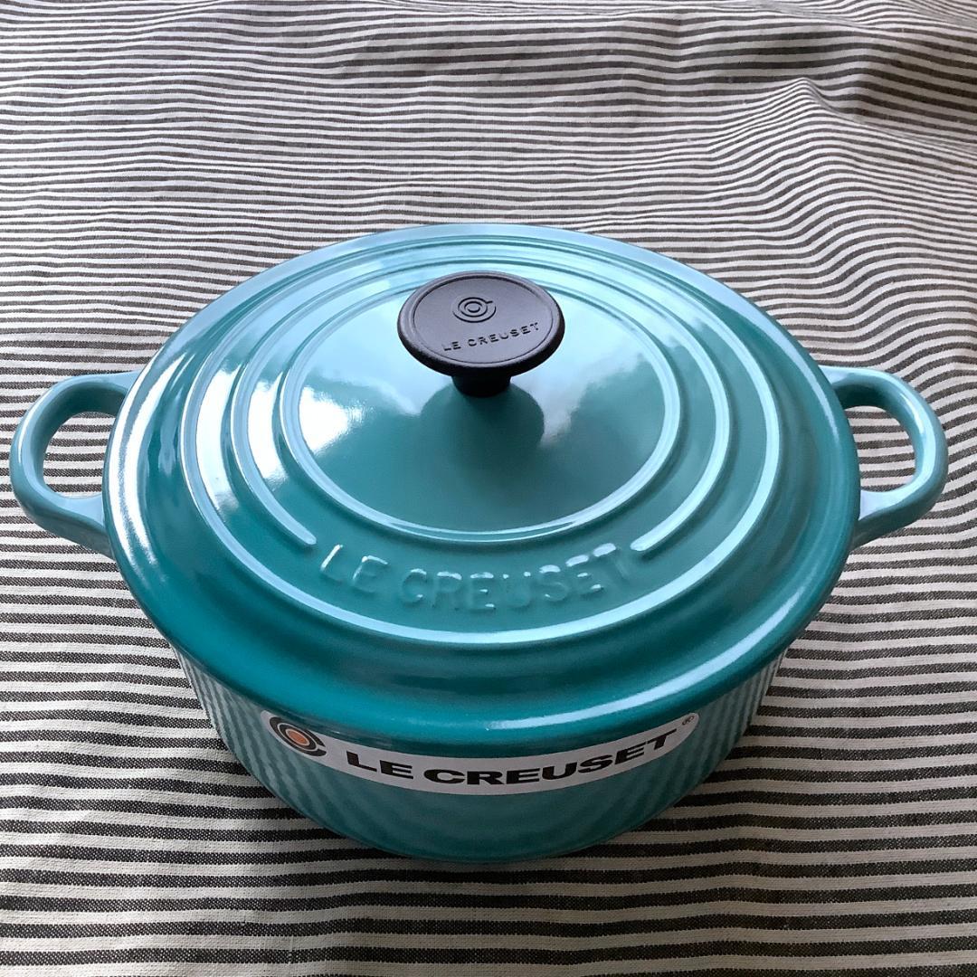 【専用】ルクルーゼジャポン正規品 ココットロンド 20センチ カリビアンブルー色