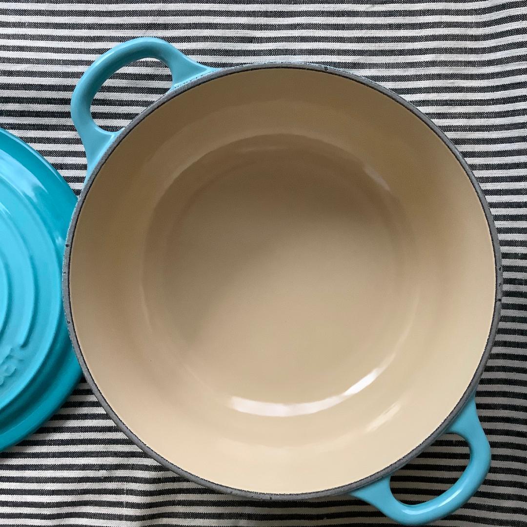 【専用】ルクルーゼジャポン正規品 ココットロンド 20センチ カリビアンブルー色