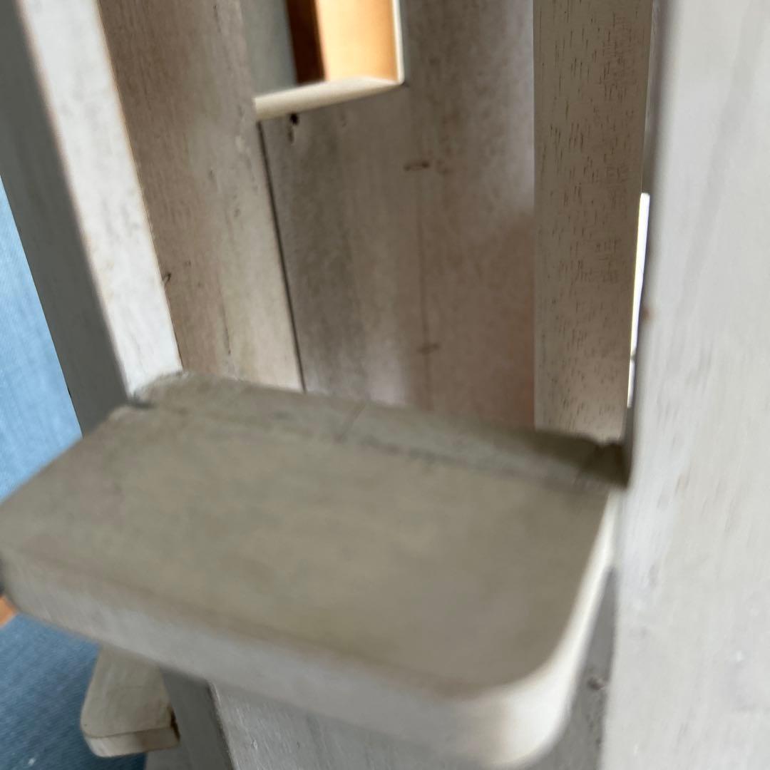 可愛い家型インテリア置物 ブリキ屋根　グリーン