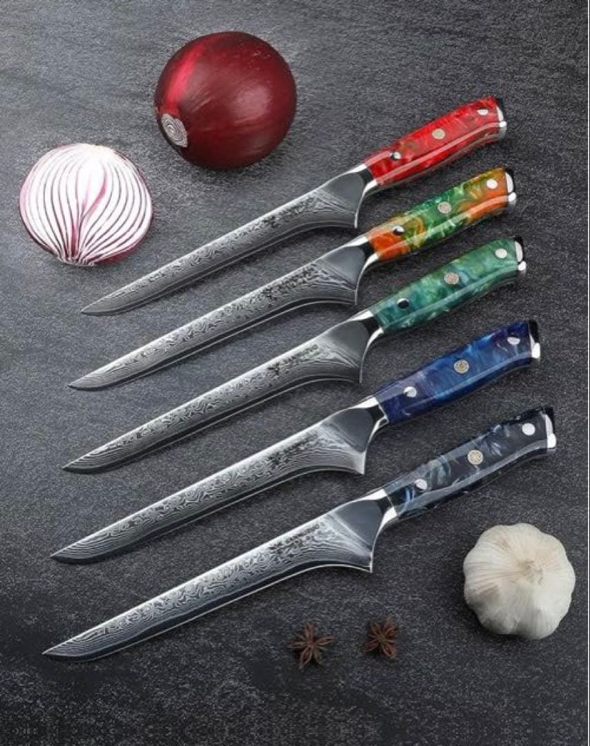 サファイアブルー SANMUZUO ボニングナイフ 7インチ フィレナイフ