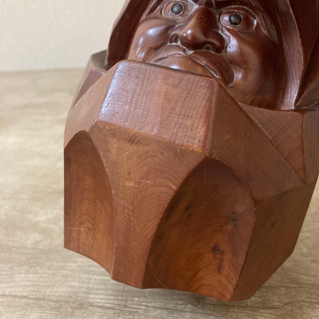 亮派一位一刀彫作家 江黒亮聲(亮声) 木彫り 達磨置物 彫刻 飛騨高山