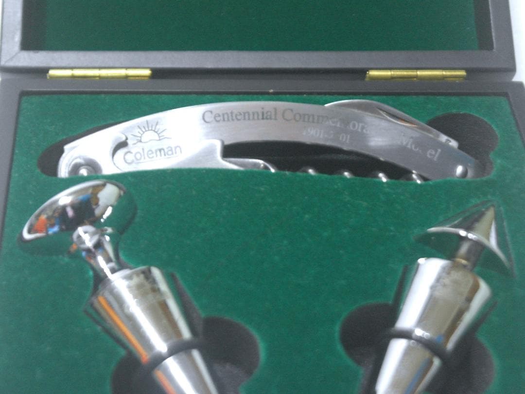 コールマン（Coleman）100周年記念 ワインオープナーとキャップ 栓