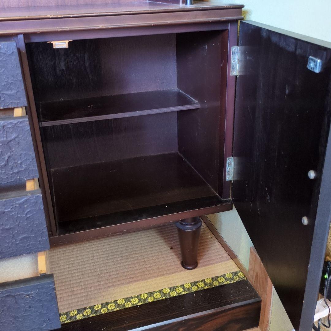 ★アンティーク茶箪笥★鎌倉彫り 違い棚 飾り棚