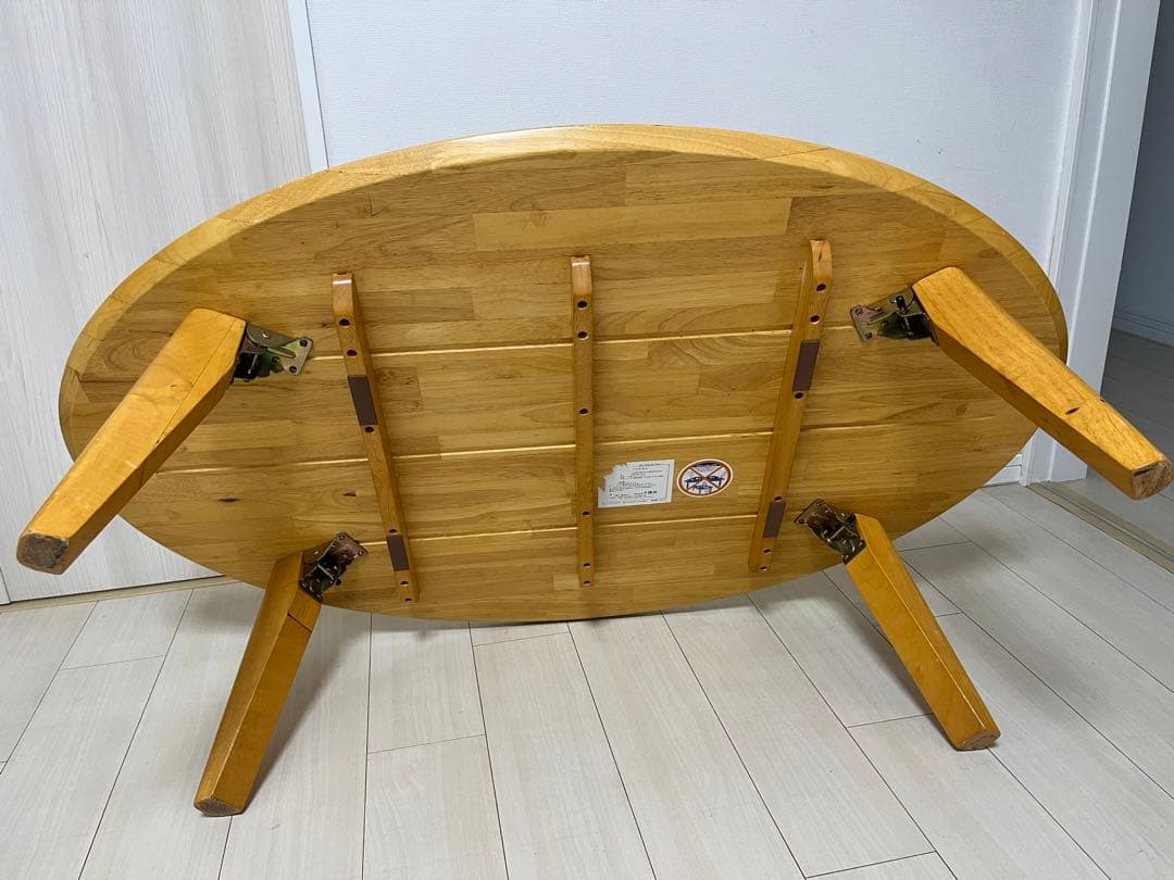 ジャンク ベルメゾン　 楕円 折りたたみ テーブル