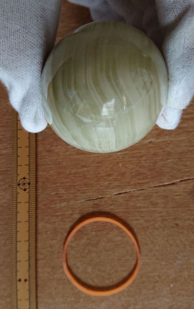 縞瑪瑙 卵石 緑 striped agate