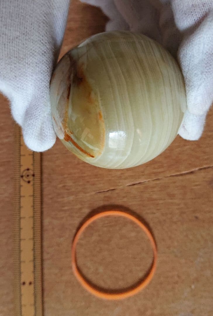 縞瑪瑙 卵石 緑 striped agate