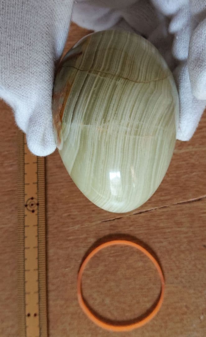縞瑪瑙 卵石 緑 striped agate