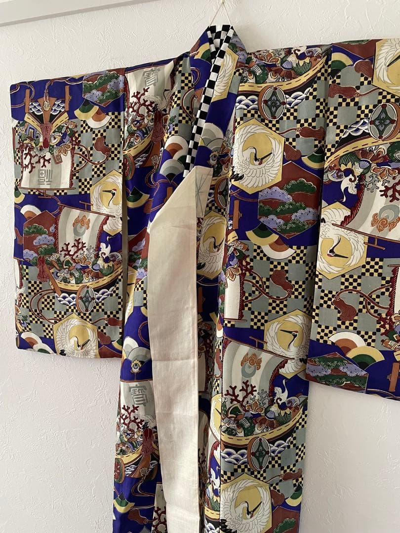 美品　七五三　3歳　4歳　男の子　アンティークお着物セット　正絹総絞りの被布