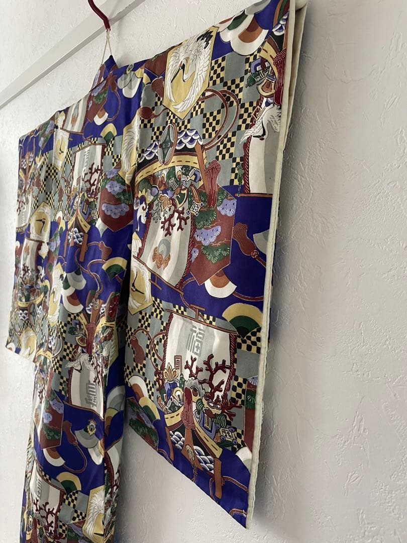 美品　七五三　3歳　4歳　男の子　アンティークお着物セット　正絹総絞りの被布