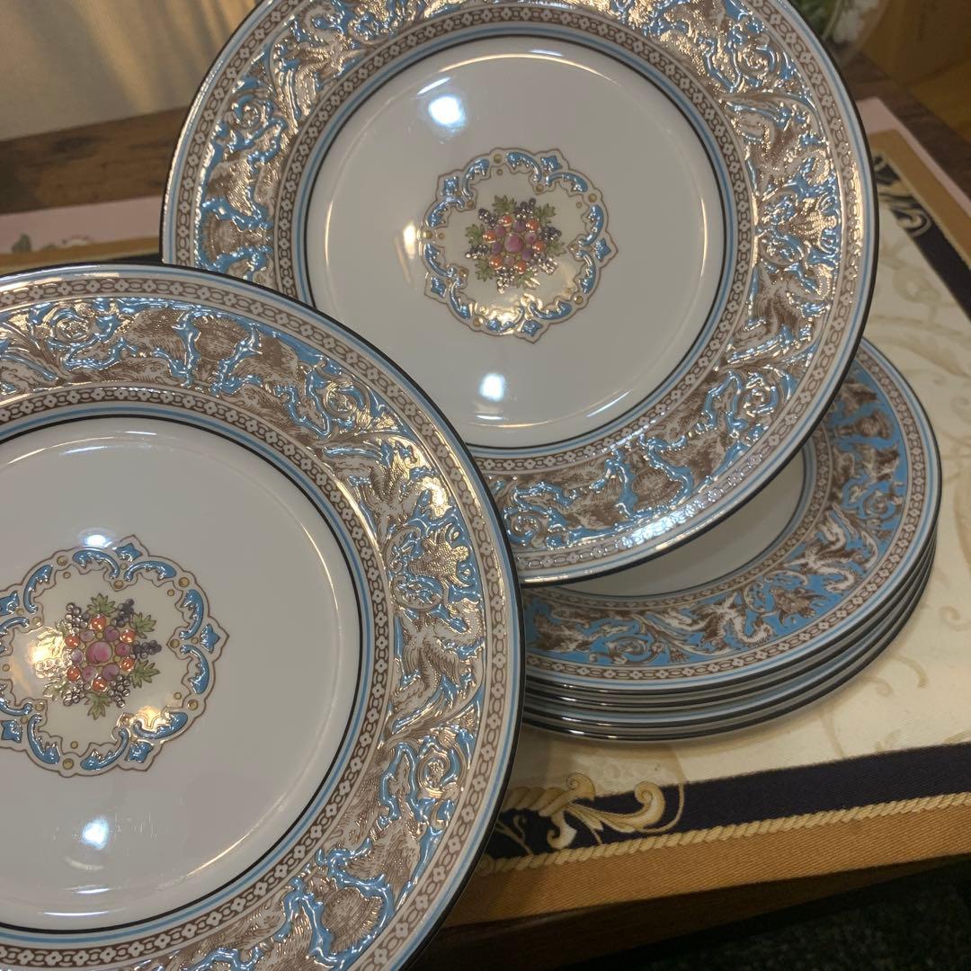 ウェッジウッド フロレンティーン　ターコイズ　17.5cmケーキプレート6枚