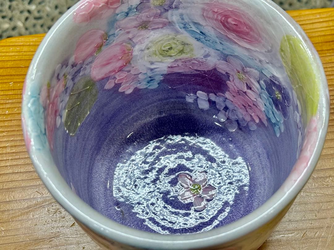 再値下げ　工房ゆずりは　彩ばら花紋　ワインクーラー　アイスペール　花器　鉢カバー