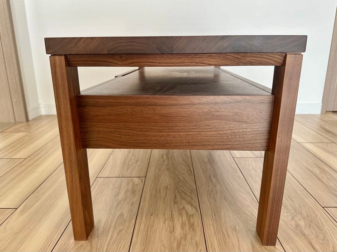 ウォールナットセンターテーブル 引き出し付き