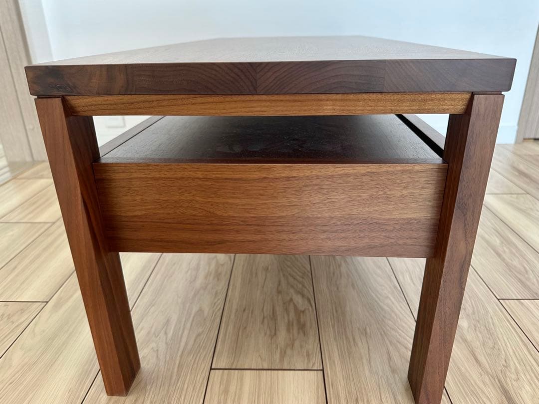 ウォールナットセンターテーブル 引き出し付き