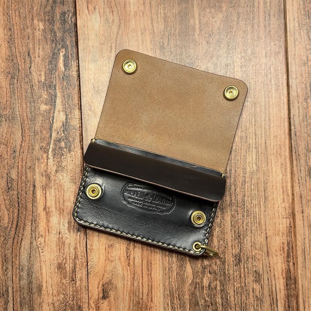 クロムエクセル・ブラック茶芯｜ ショートトラッカーウォレット