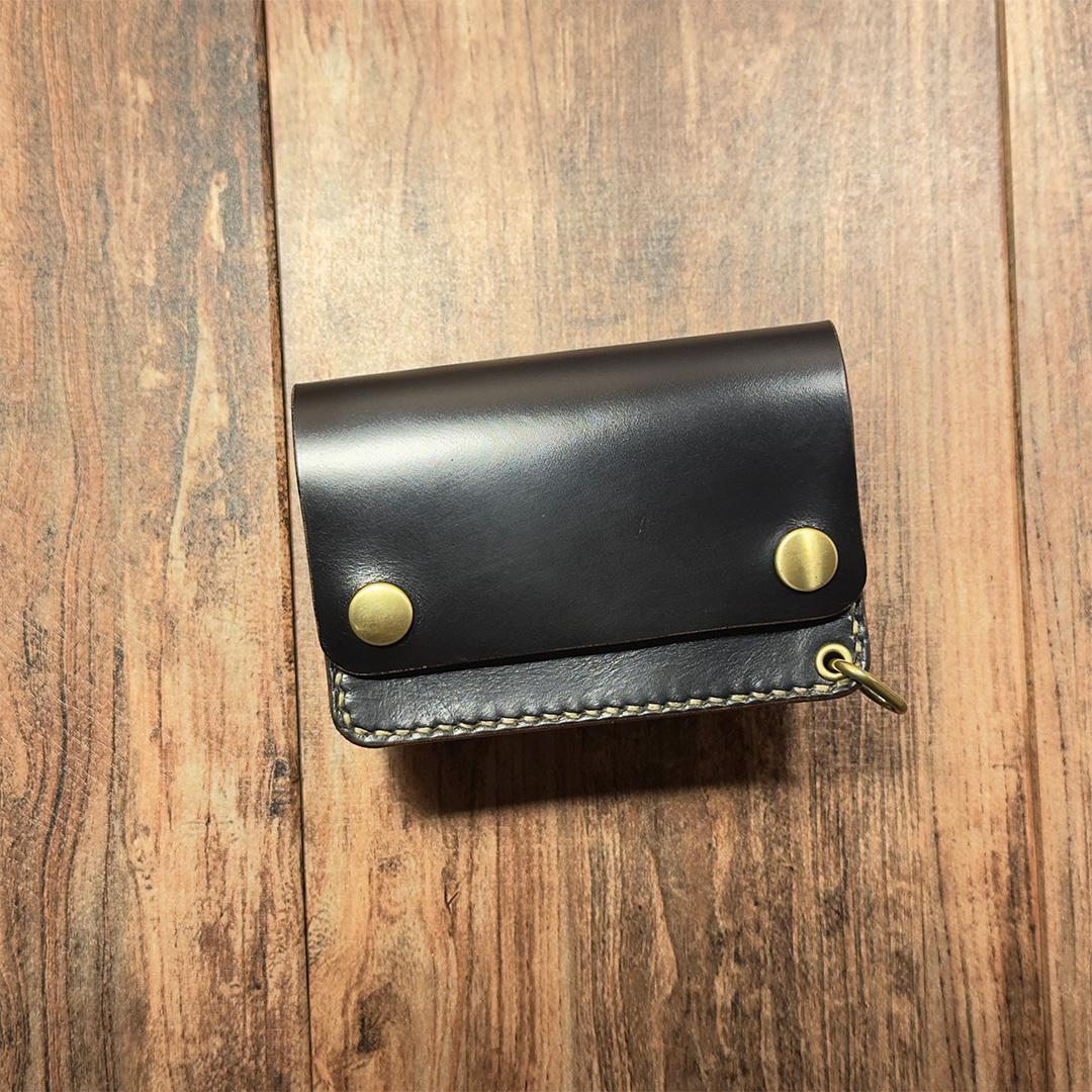 クロムエクセル・ブラック茶芯｜ ショートトラッカーウォレット