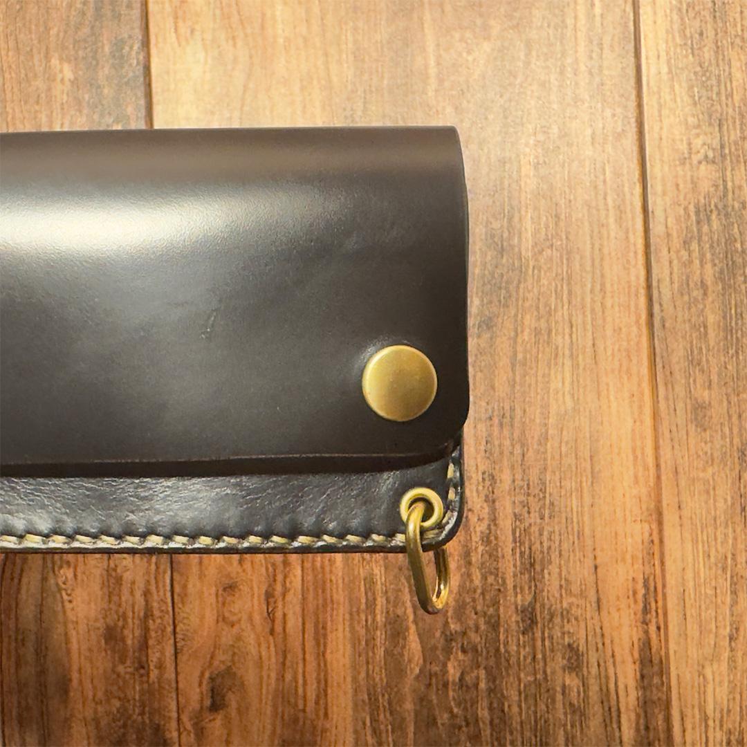 クロムエクセル・ブラック茶芯｜ ショートトラッカーウォレット