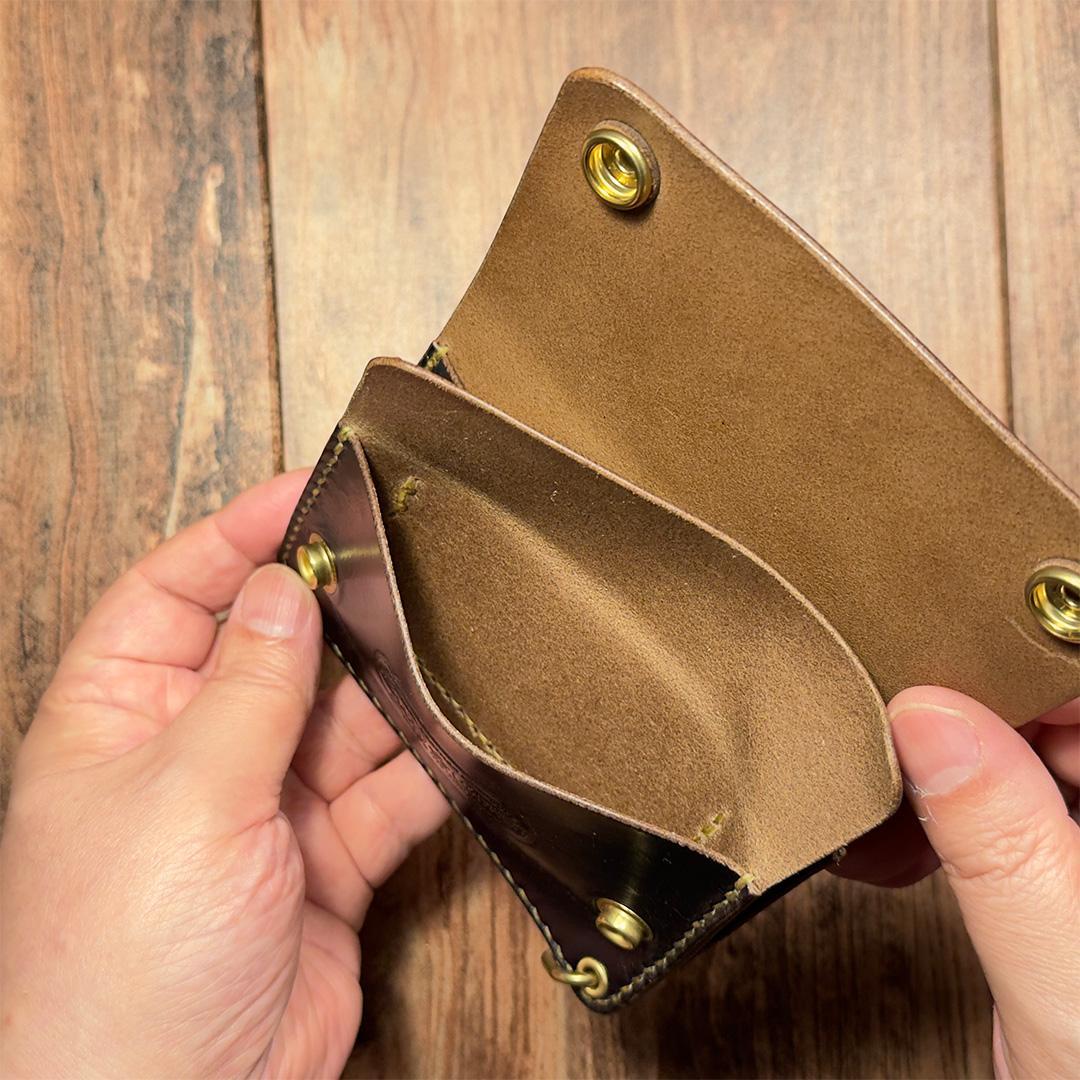 クロムエクセル・ブラック茶芯｜ ショートトラッカーウォレット