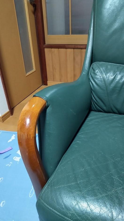 中古カリモク karimoku　レザー 2人掛けソファ 富山県から基本引き取り！