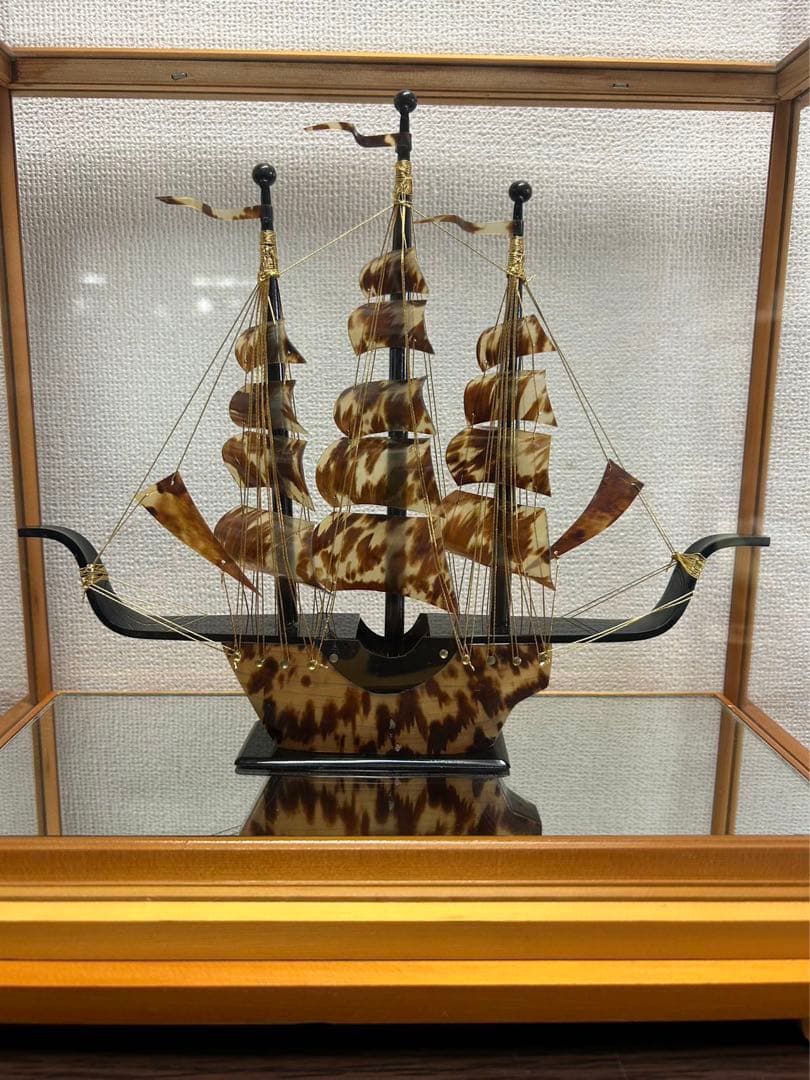 べっ甲 鼈甲 帆船 船 模型 置物 オブジェ - メルカリ